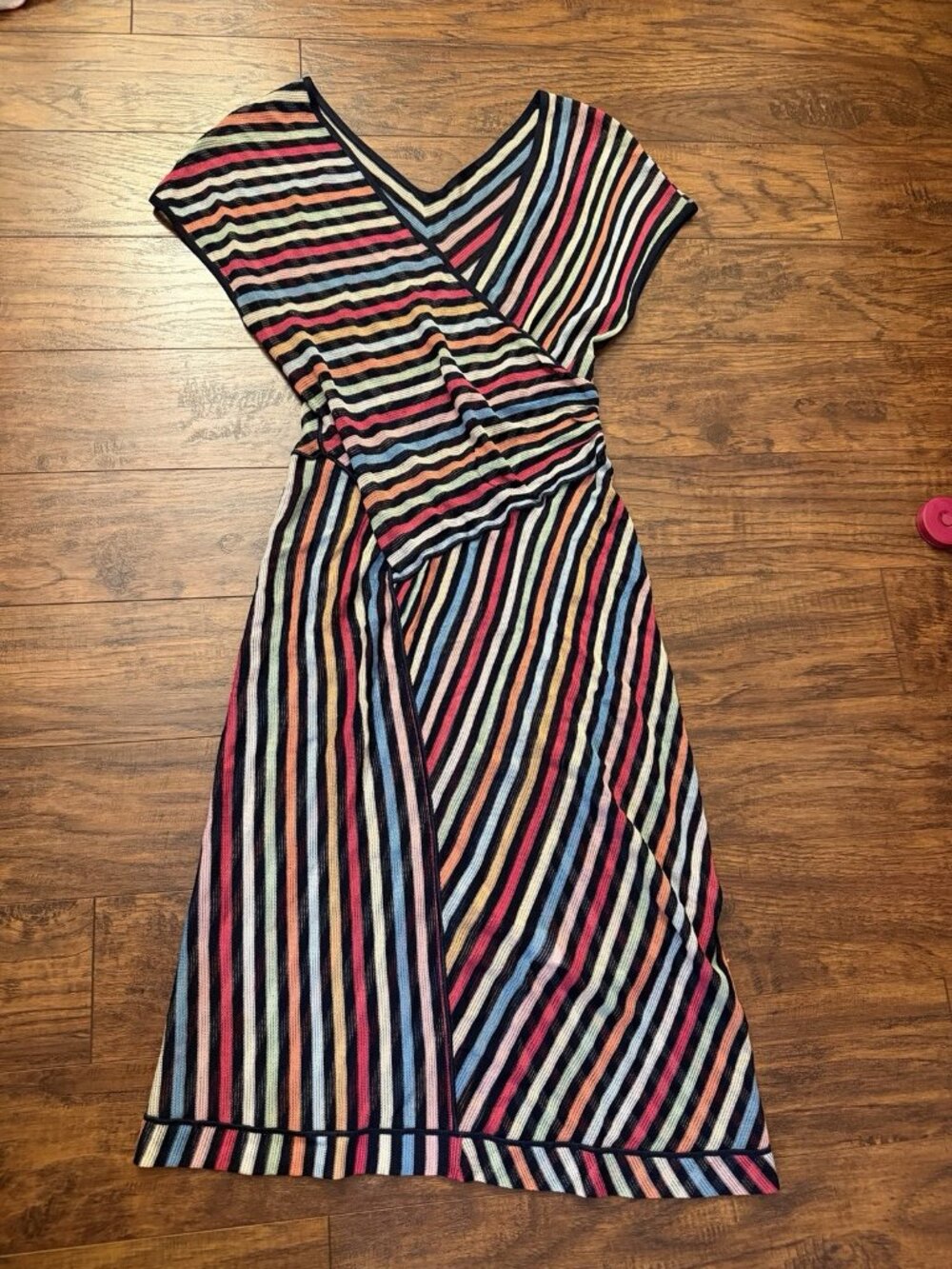 Vintage Missoni 42 Cut Tag Rayon Asymmetrical Knit Cover Up Dress